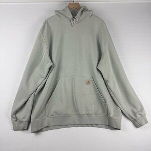 Carhartt Men’s 2XL Loose Fit Hoodie – Light Gray with Sleeve Logo